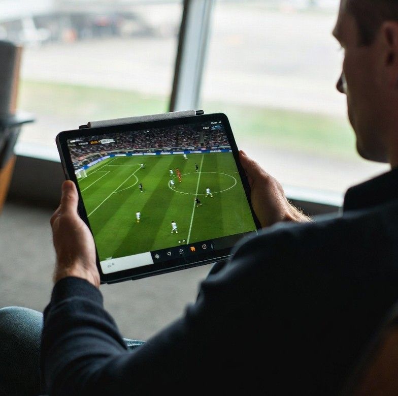 streaming a live EPL game on tablet